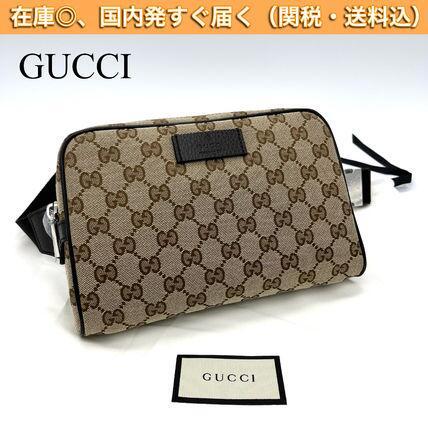 国内発！すぐ届く★人気 GUCCI GGキャンバス ボディバッグ